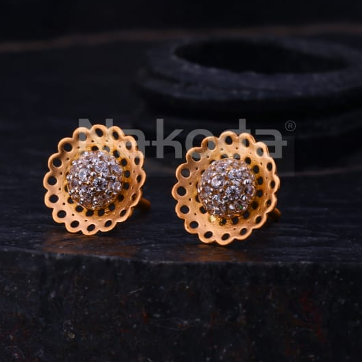 750 Rose Gold Ladies Stylish Earrings RE302