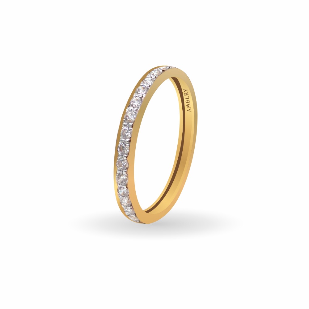 Band Style Single Line Lady Ring 22k Gold