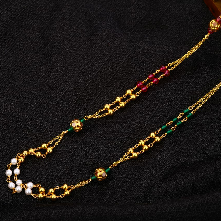 22KT Gold Antique Delicate Chainmala AC225