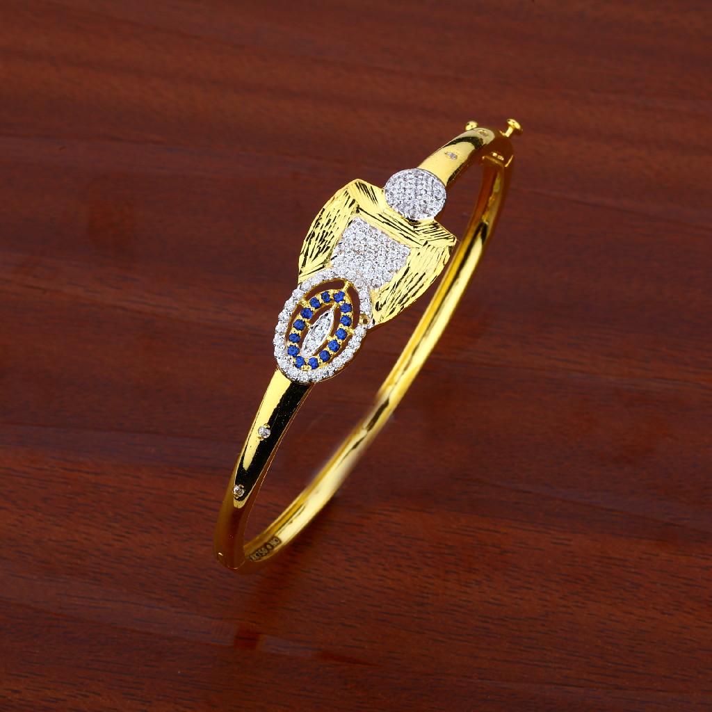 Ladies 18K Gold Cz Kada-LKB16