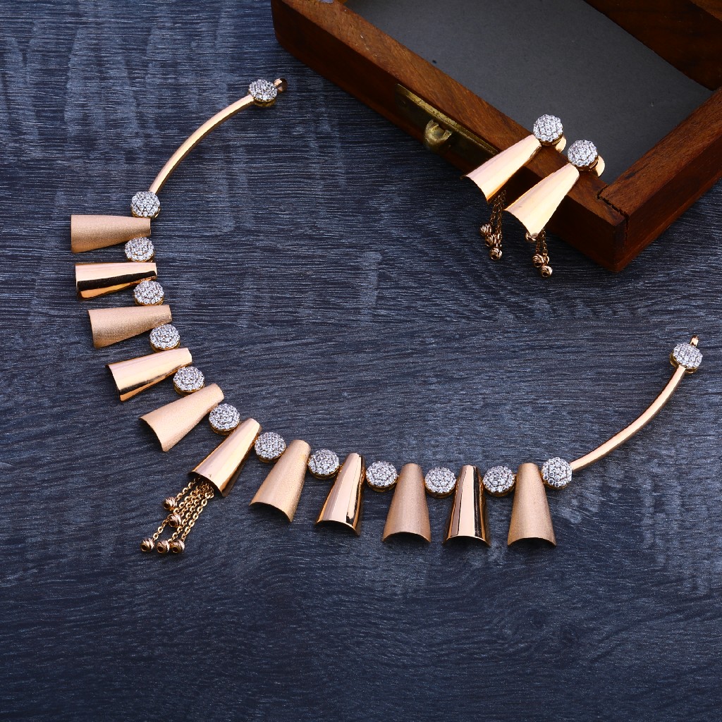 18CT Rose Gold Women's Necklace Set RN96