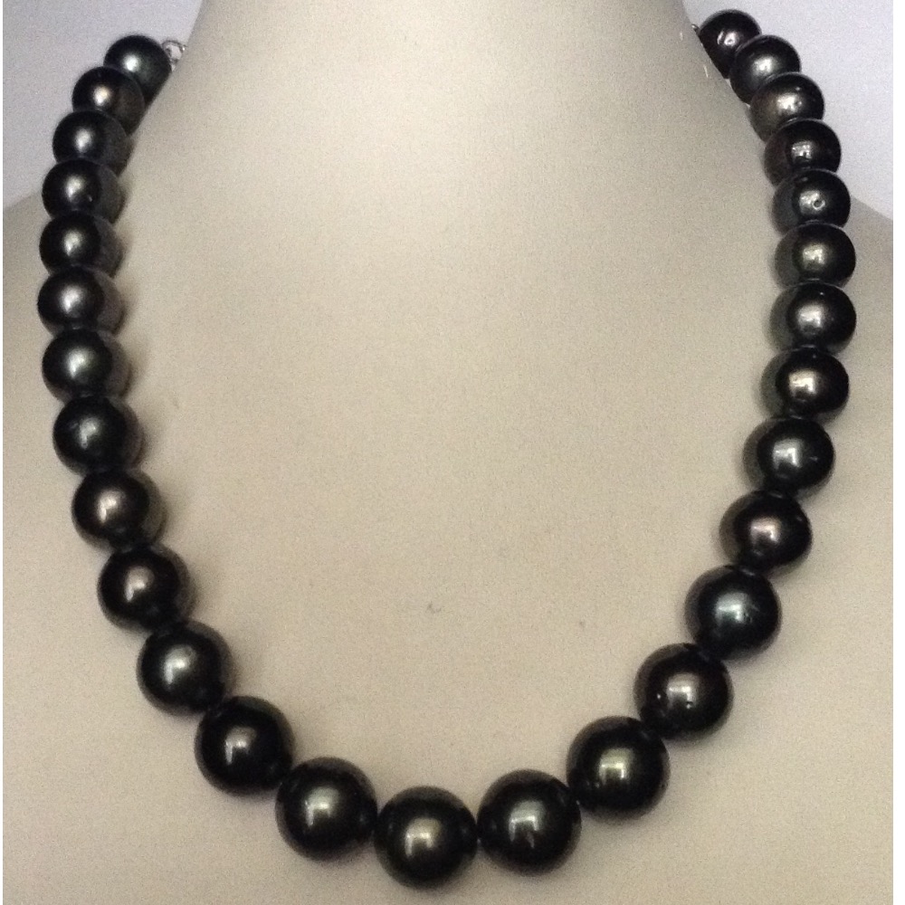 Amazon.com: Black Pearl Necklace in 925 Sterling Silver 18 Inches Long with  Lobster Claw Clasps 6-7 mm Wide by Lavari Jewelers…: Clothing, Shoes &  Jewelry