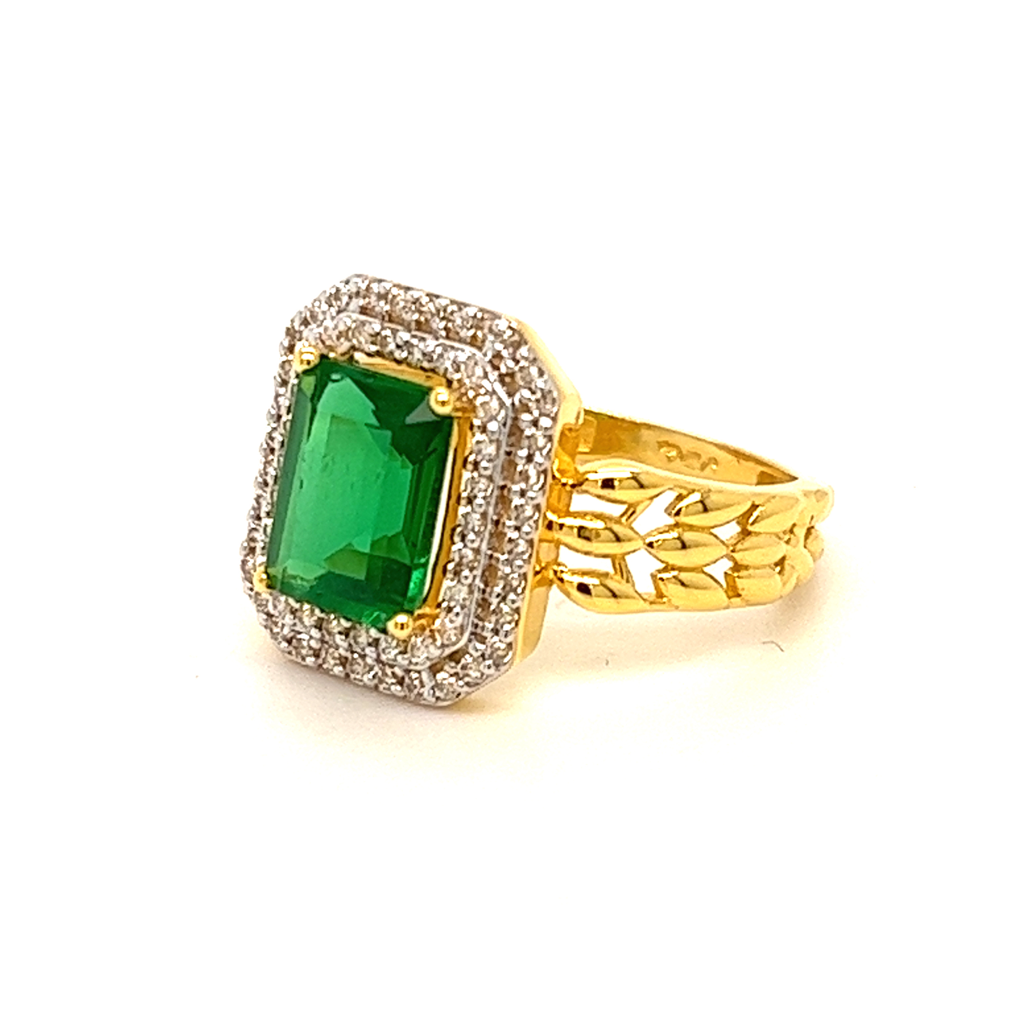 Dark green color jade ring – Churk Work Shop