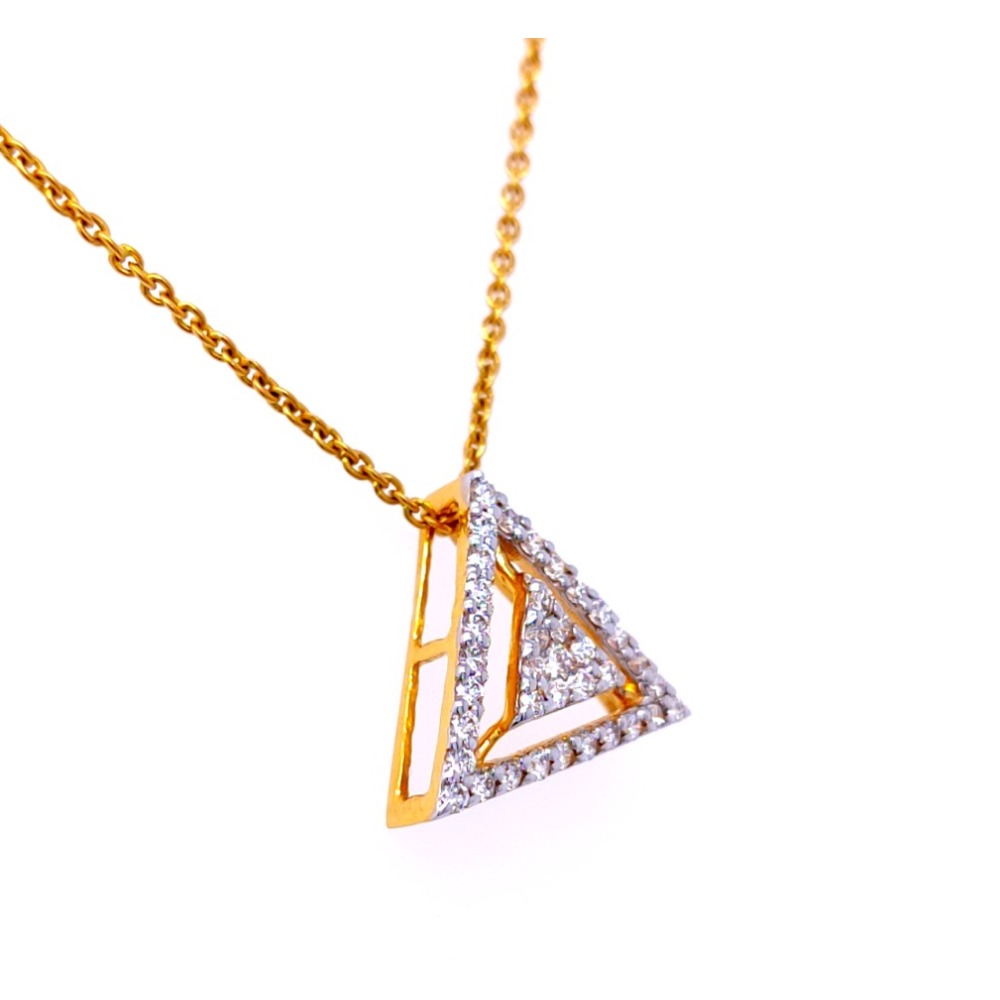 Whimsical triangular pendant