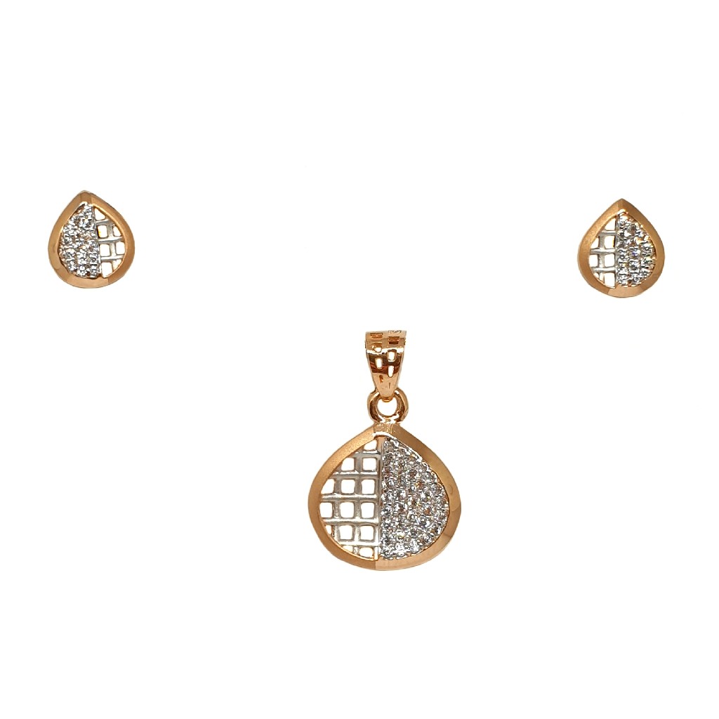 18K Rose Gold Modern Pendant Set MGA - PTG0145