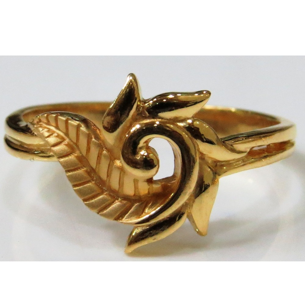 22kt gold plain casting modern ring for women plr-6