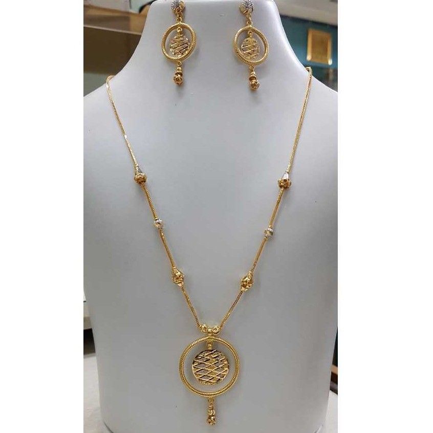 22K / 916 Gold Vertical Designer Modern Necklace