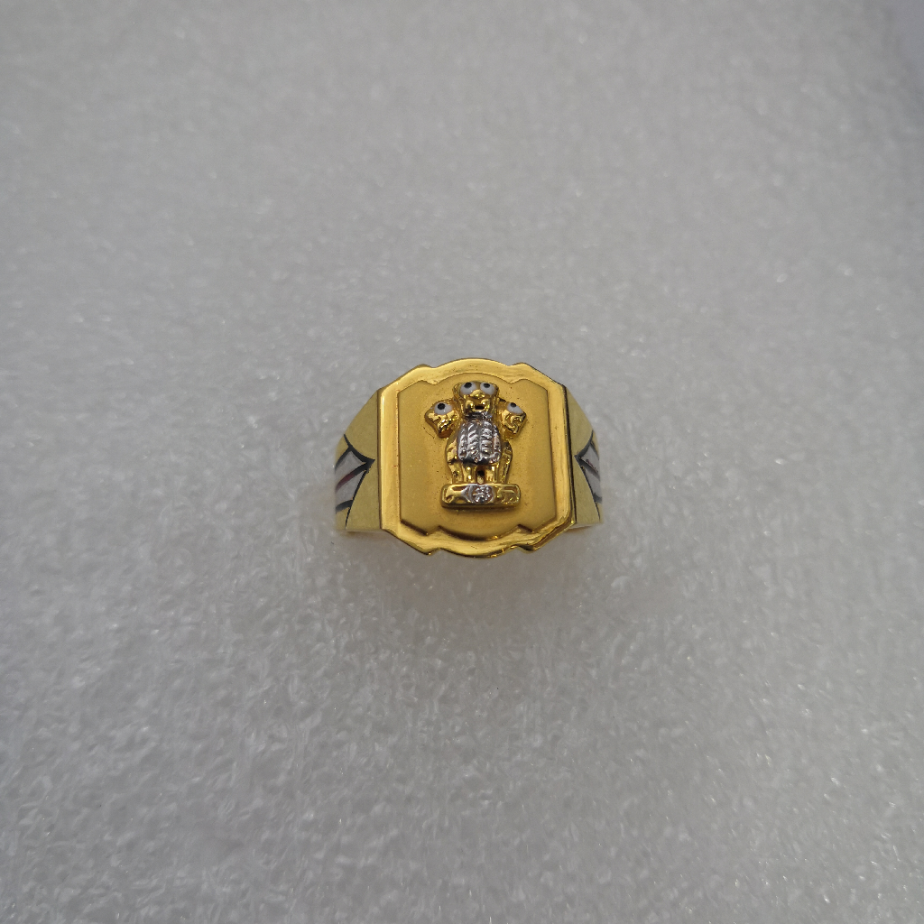 916 gold fancy mudra design Gents ring