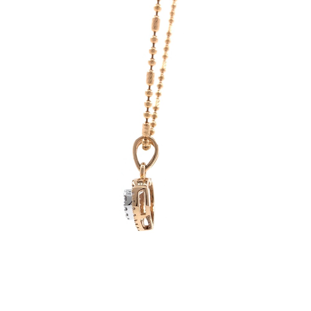 Heart pendant in diamond in 18k rose gold 9SHP56