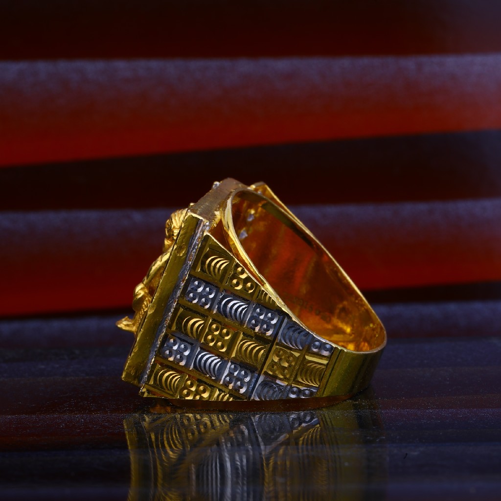 22K Gold 'SAI BABA' Ring With Cz - GR2968