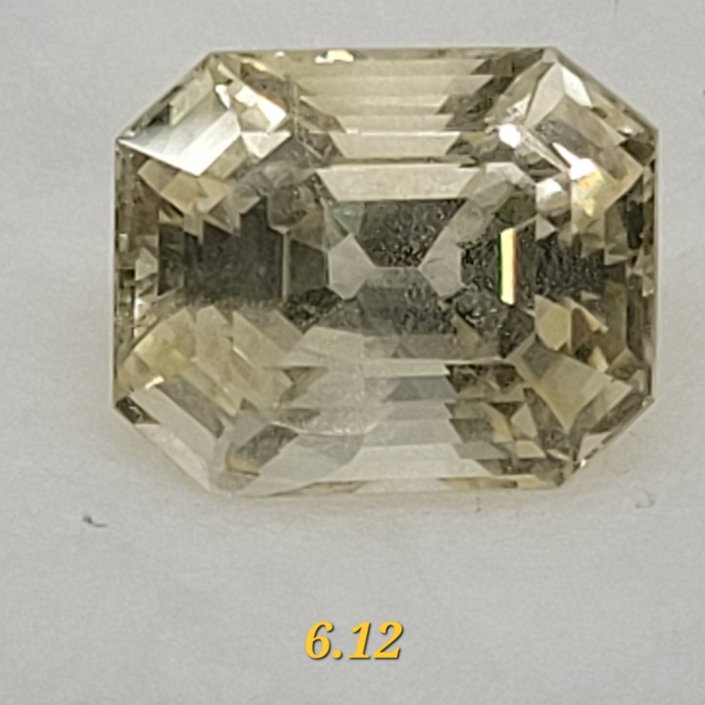 6.12ct square shape yellow sapphire (pukhraj) KBG-YS05