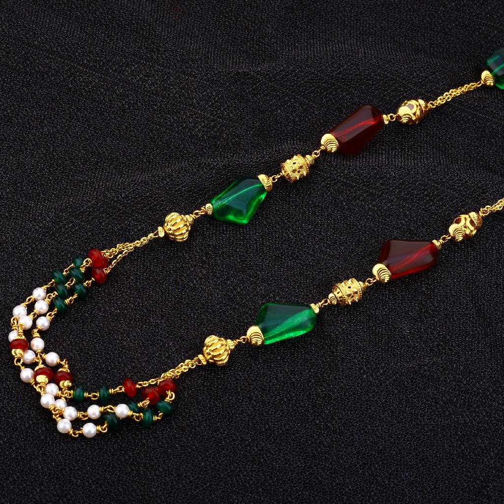 916 Gold Moti Mala AC164