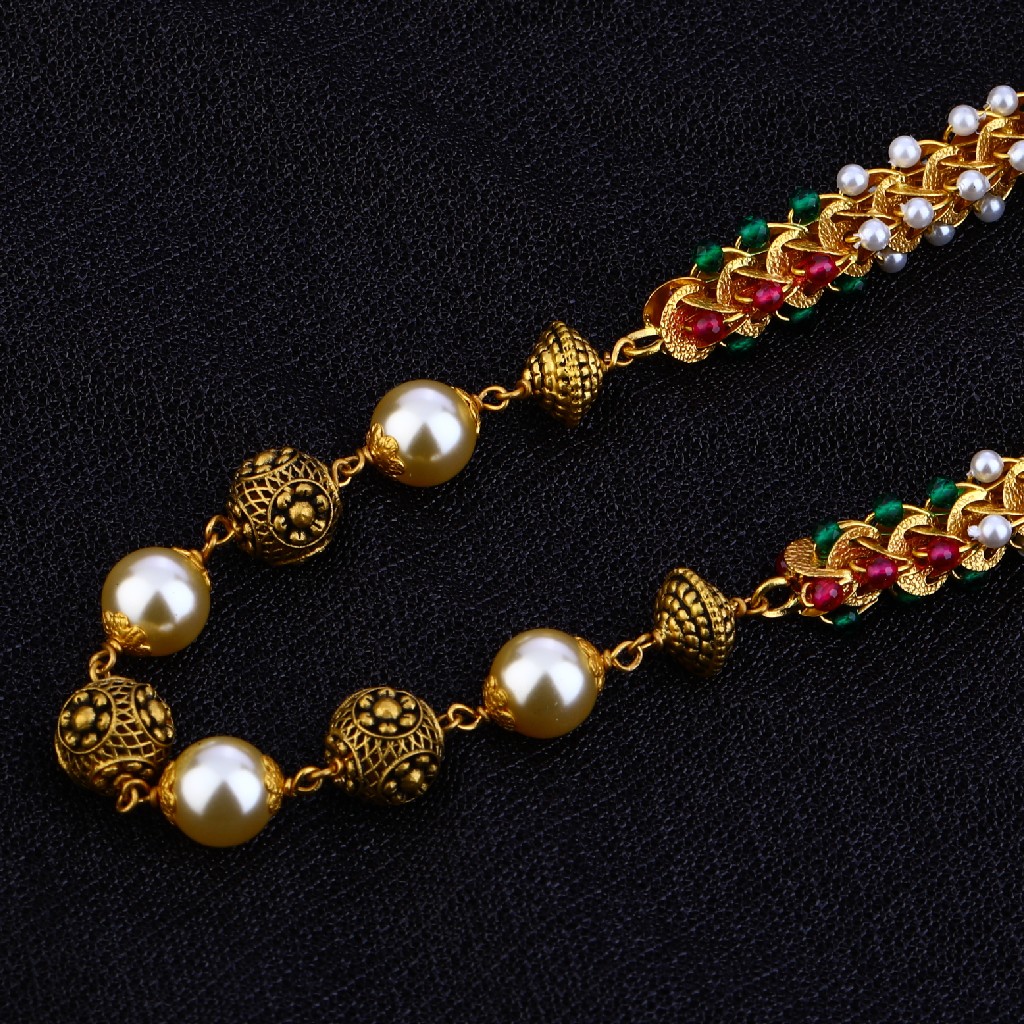 916 Ladies Antique Designer Moti Chain Mala-AC84