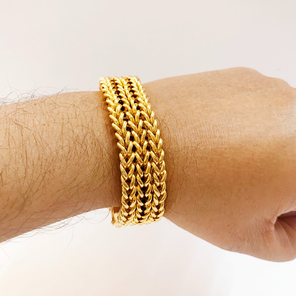 heavy gold bracelet mens