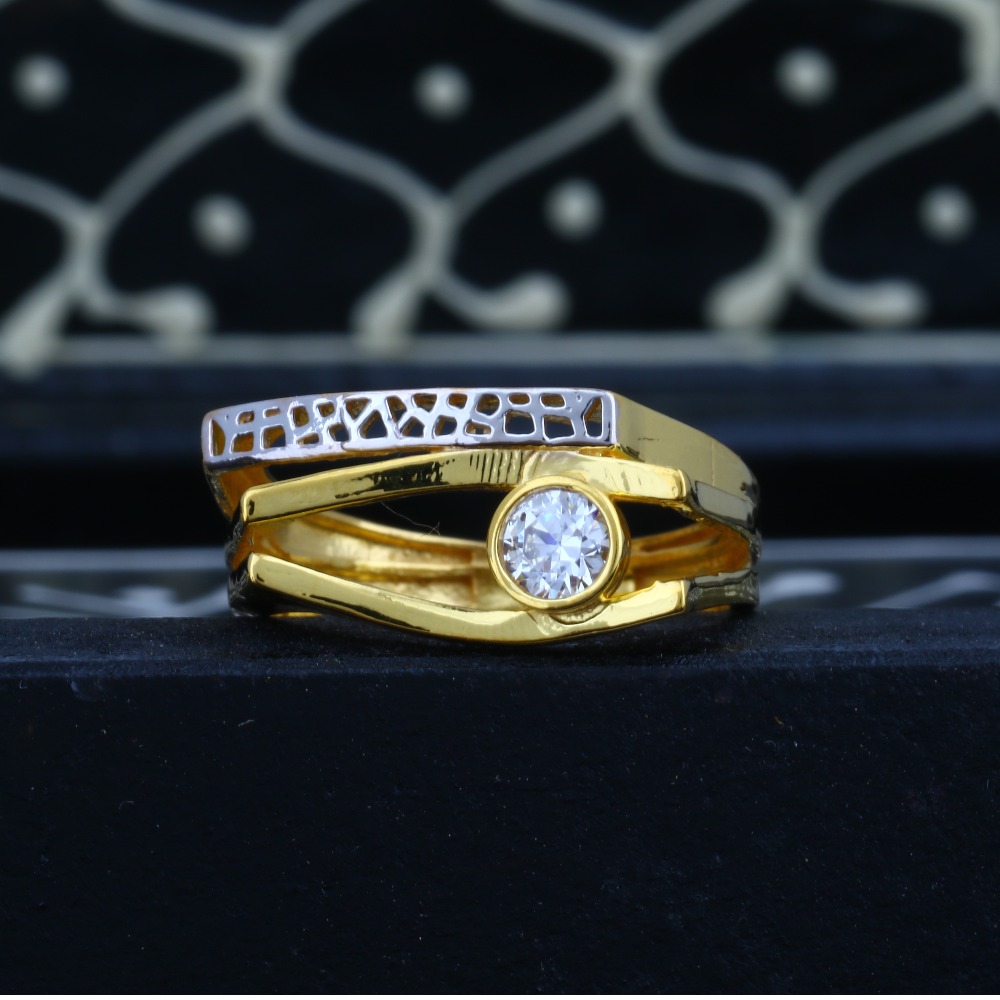 916 Gold Ladies Solitaire Diamond Ring JJLR-019