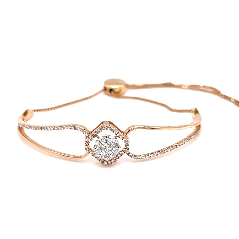 Elegant 14kt Flexible Diamond Bracelet for a Festive Outing  Mia