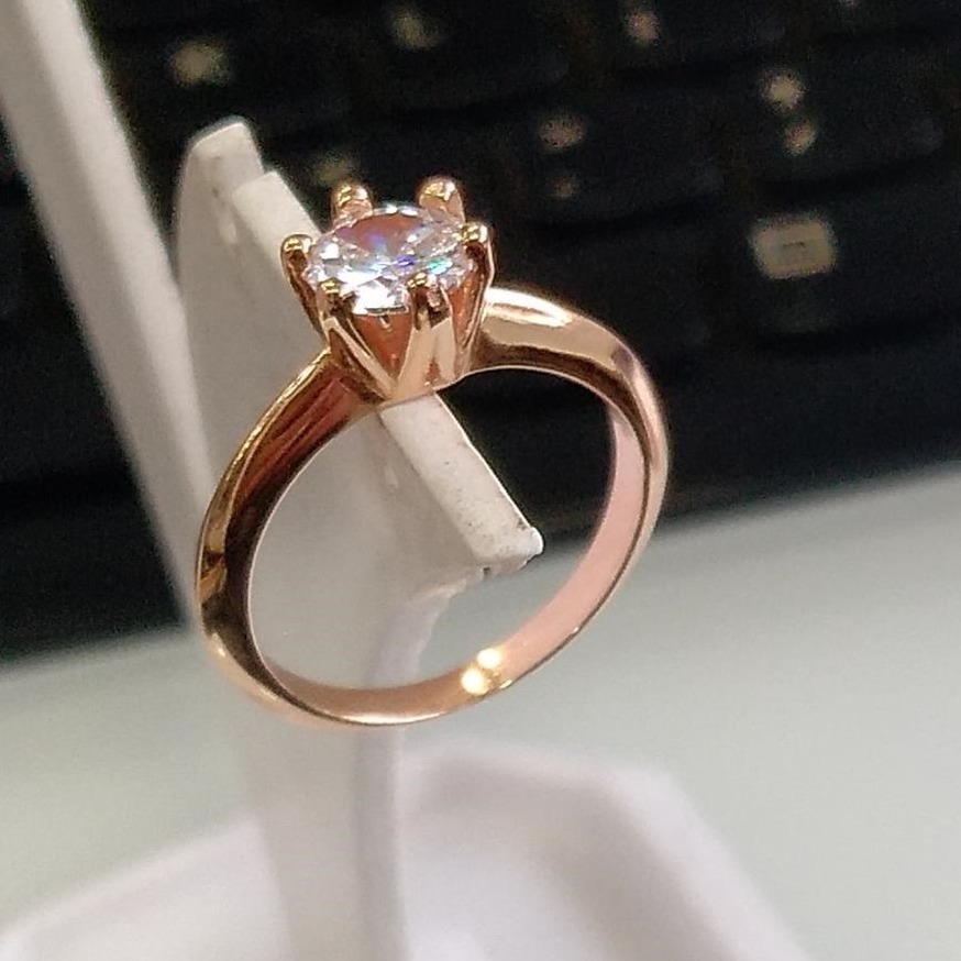 Stacked Single Diamond Ring