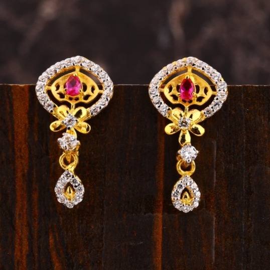22 carat gold ladies earrings RH-LE453