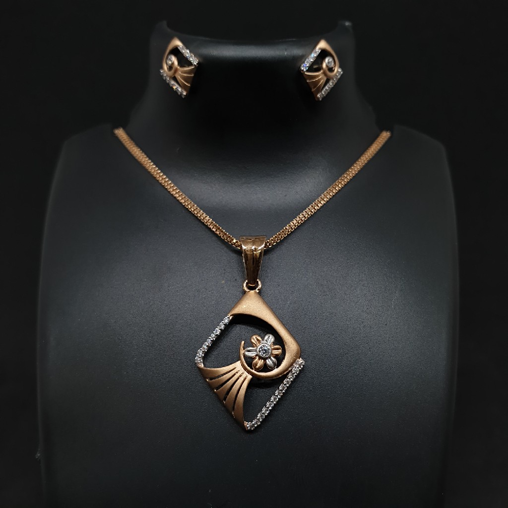 18k Rose Gold Pendant Set