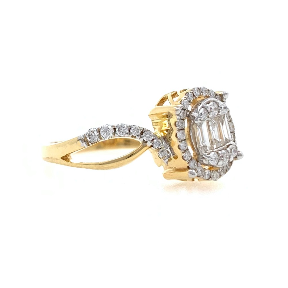 18kt / 750 Yellow Gold Classic Diamond Ladies Ring 9LR310