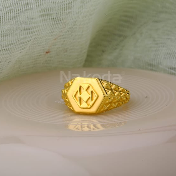 22KT Gold Mens Classic Plain Ring MPR303