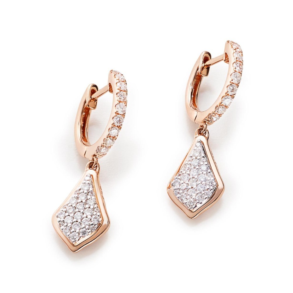 designer diamond hoop earring