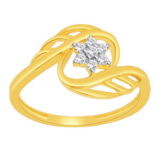 18 K gold real diamond ring