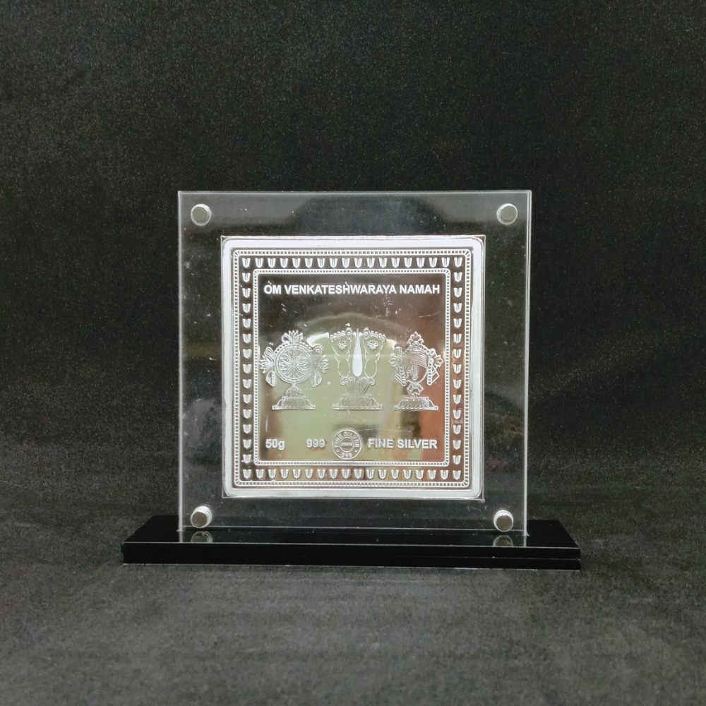 Hallmarked silver designer coin of tirupati bala ji in color printing
