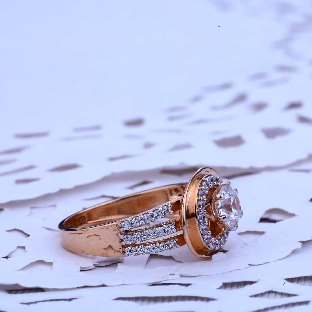 Solitaire Engagement Rose Gold Ladies Ring-RLR245
