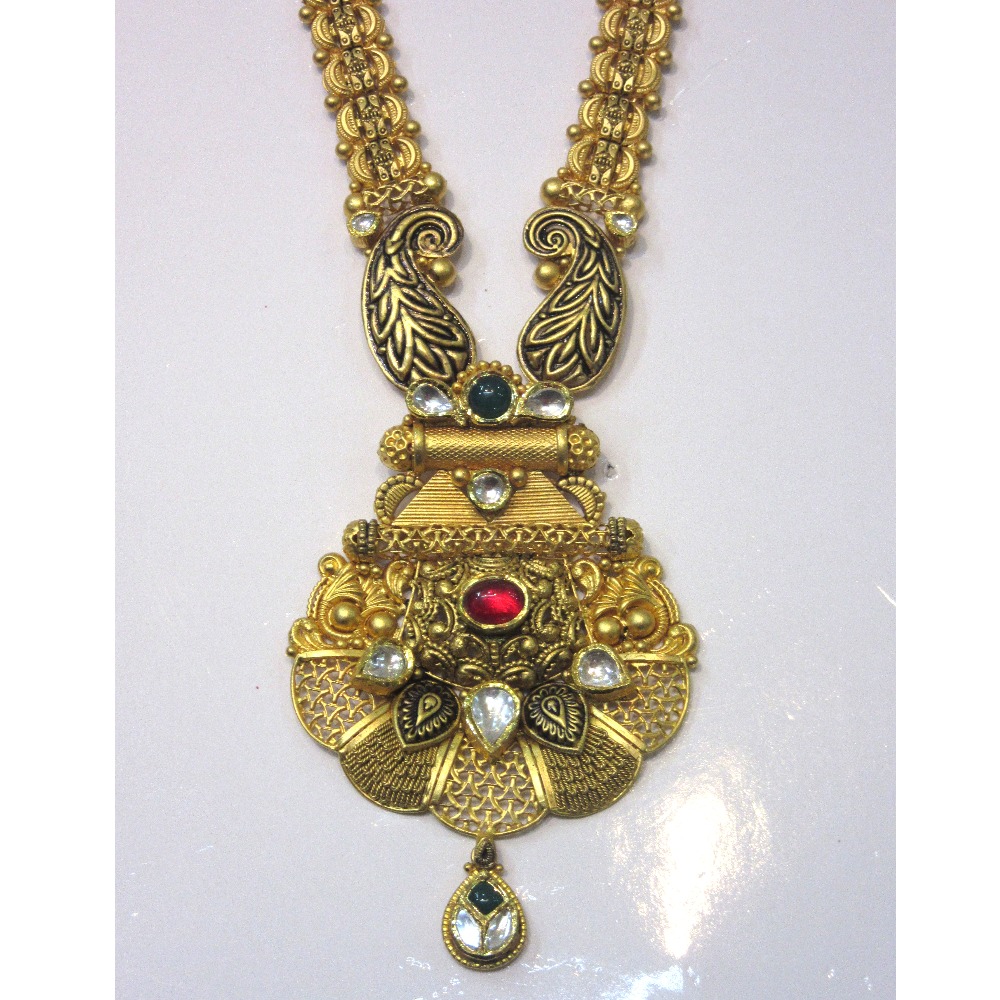 22K Jadtar Necklace Set (53.26 gms) - Antique Jewellery for Women by  Jewelegance (JGS-2002-012… | Gold necklace designs, Gold fashion necklace,  Gold jewelry fashion
