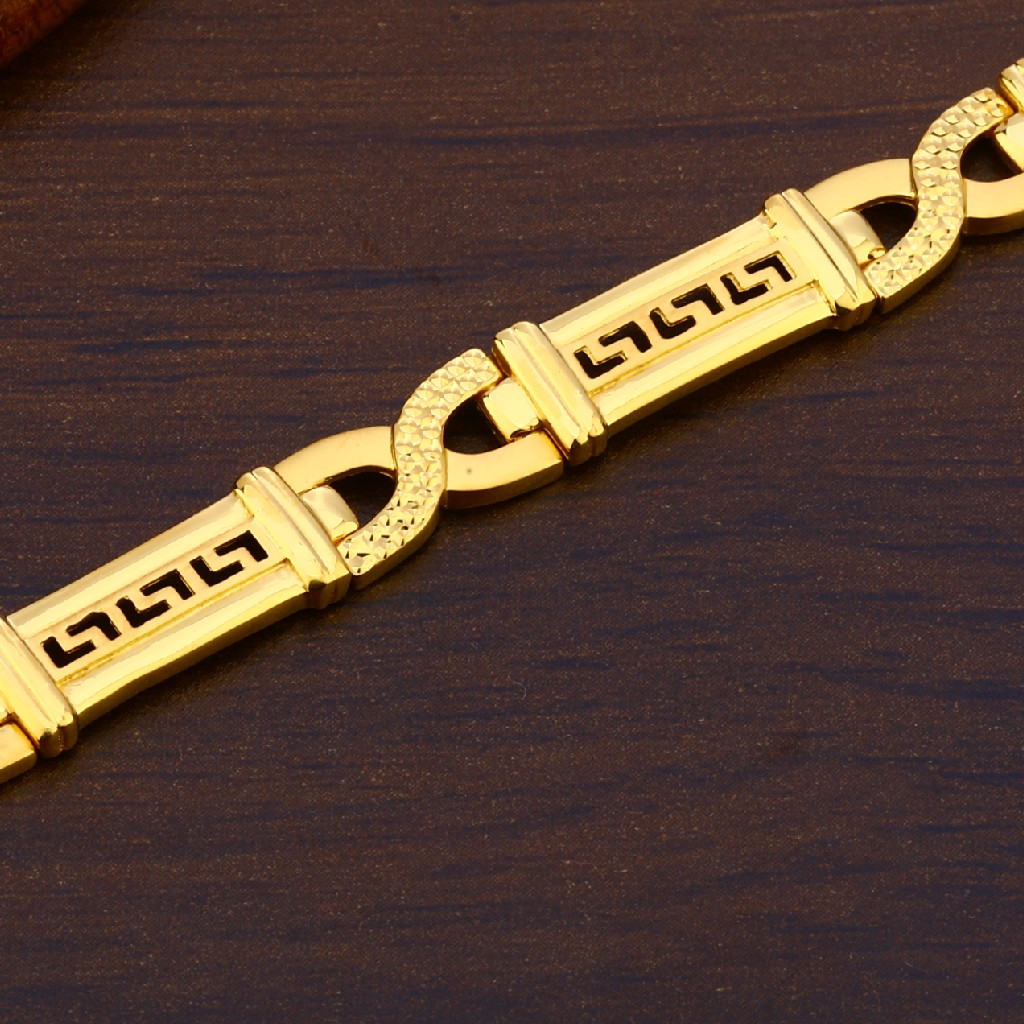 916 Gold Mens Fancy Bracelet MPB183