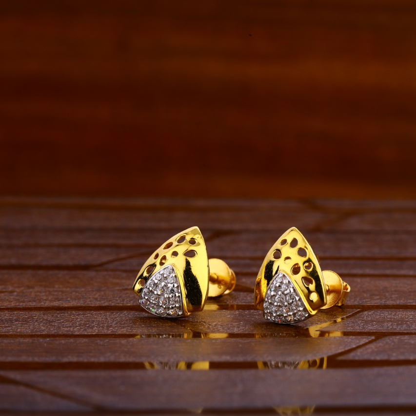 22KT Gold Hallmark Classic Ladies Tops Earrings LTE277