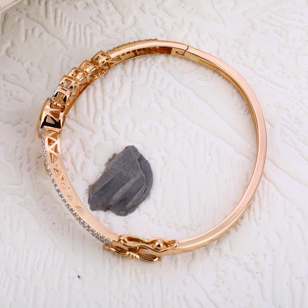 18KT Rose Gold CZ Women's Gorgeous Kada Bracelet  RLKB240