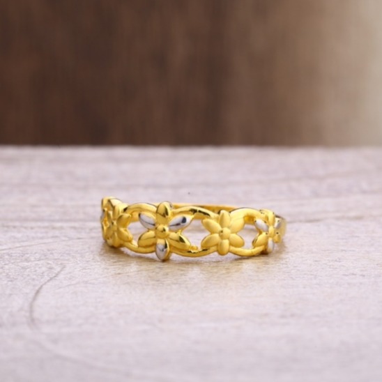 22 carat gold stylish plain ladies rings RH-LR359