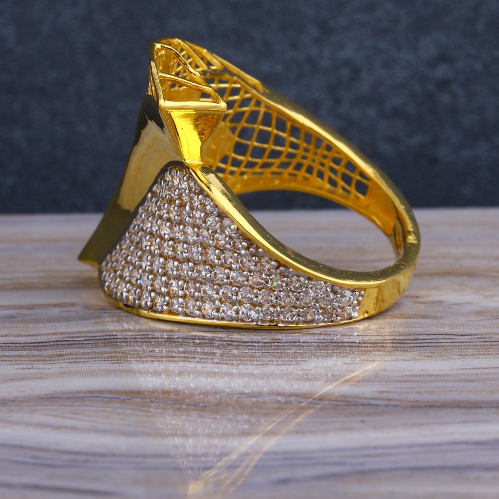 22KT CZ  Gold Diamond Ladies  Long  Ring LLR286
