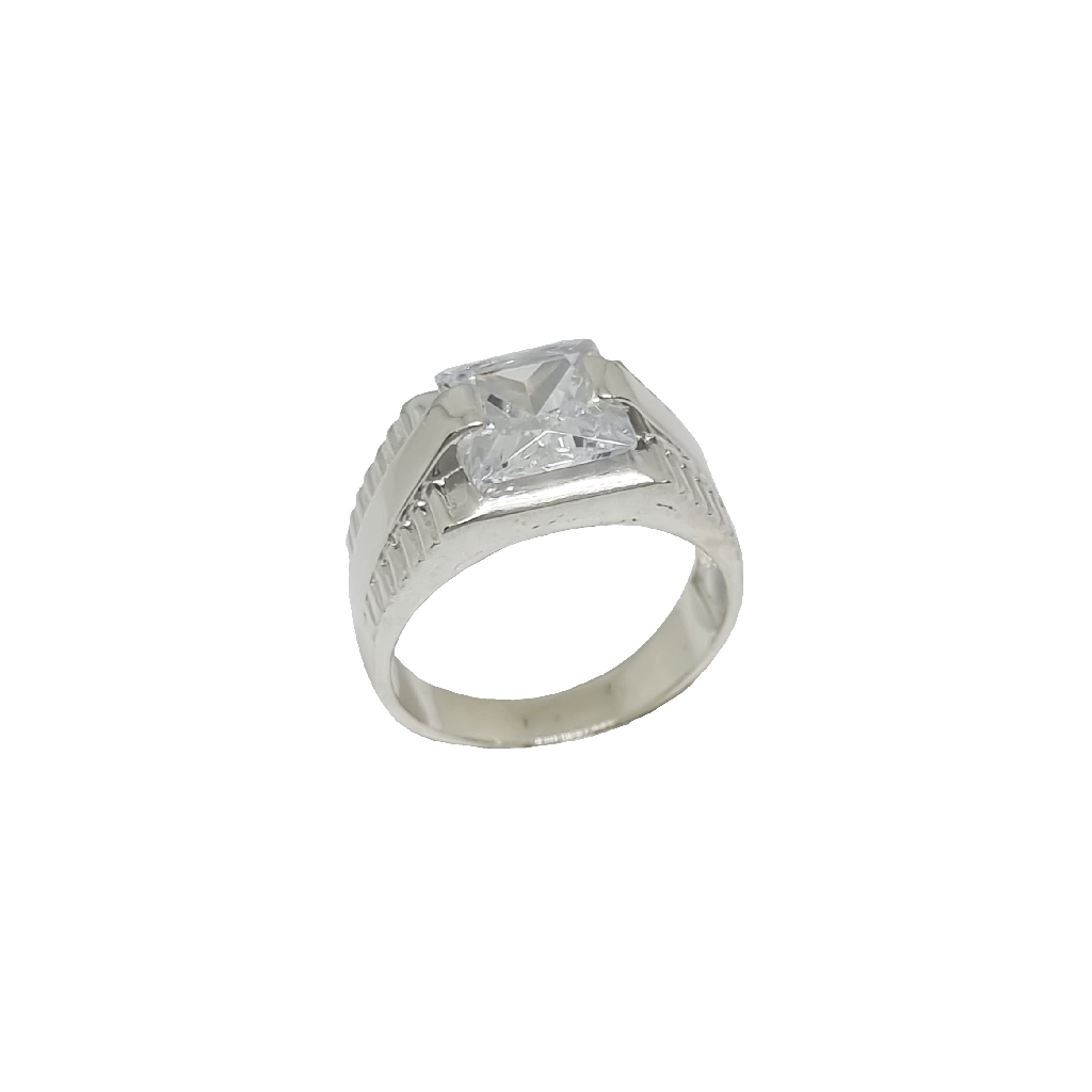 One Diamond Ring For Gents In 925 Sterling Silver MGA - GRS2666