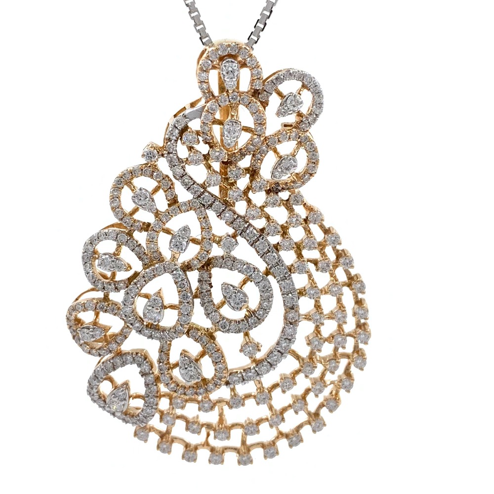 Mirum diamond pendant in 18k rose gold 9shp22