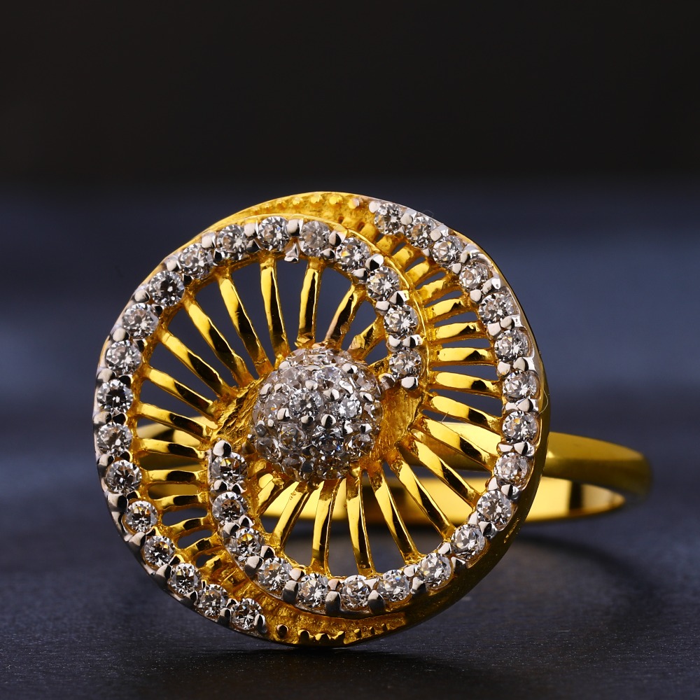 22KT Gold CZ  Delicate Women's  Ring LR421