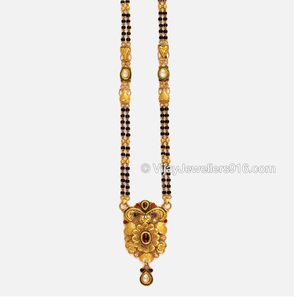 22K Gold Atractive Beads Mangalsutra