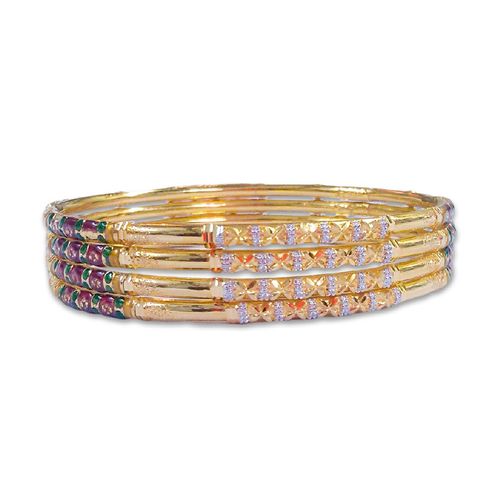 22kt yellow gold copper kadli bangle