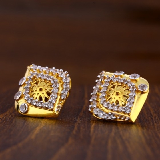 22 carat gold hallmark designer ladies earrings RH-LE469