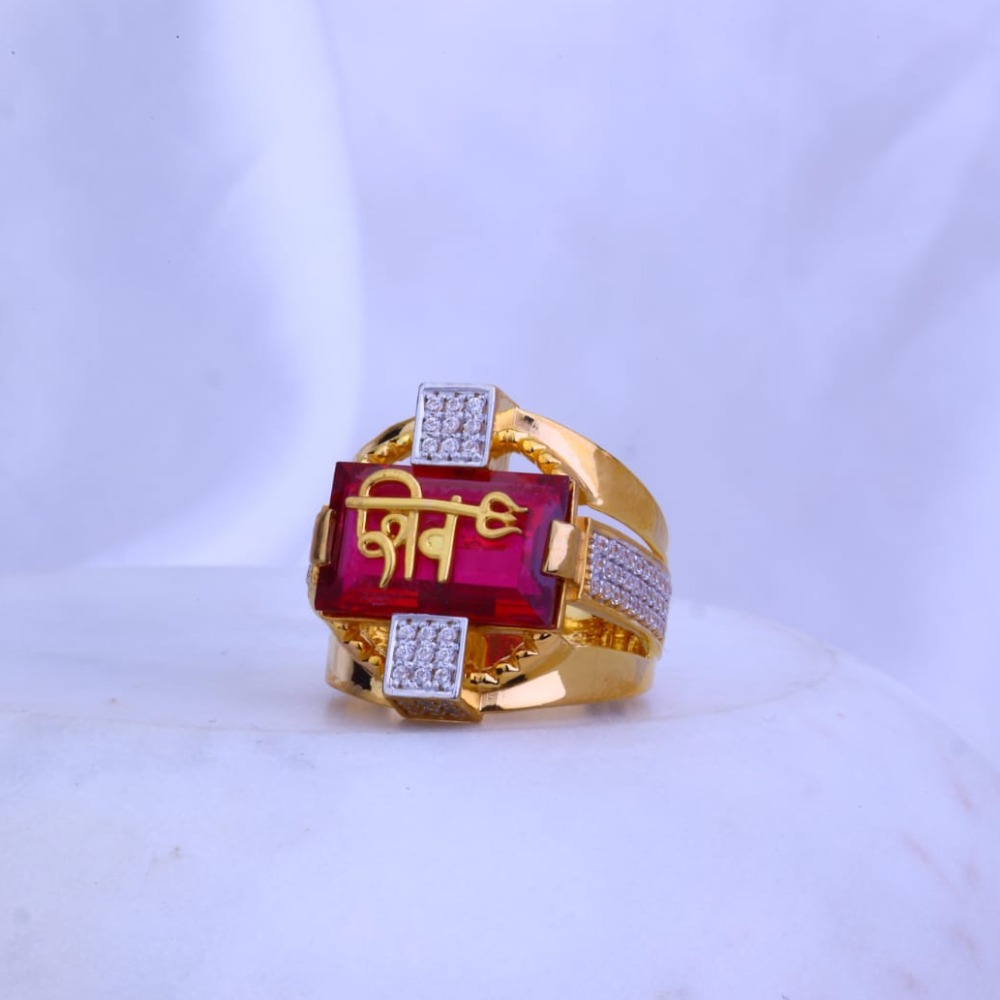 916 gold shiv design ring for men