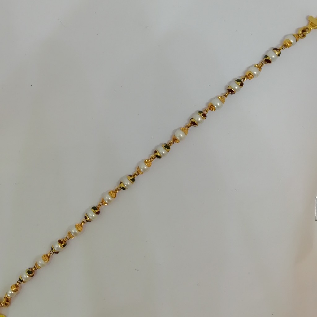 916 gold fancy pearls ladies loose bracelet