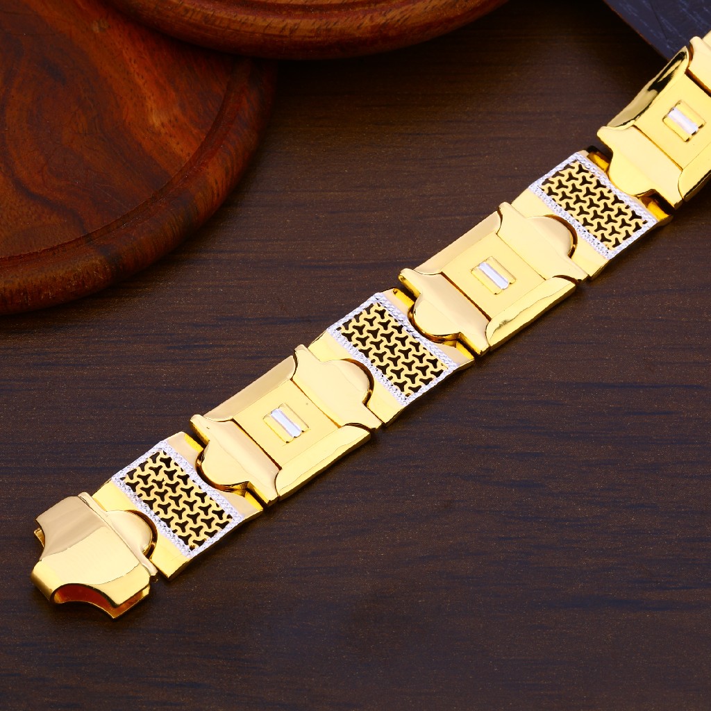 916 Gold Mens Hallmark Bracelet MPB210