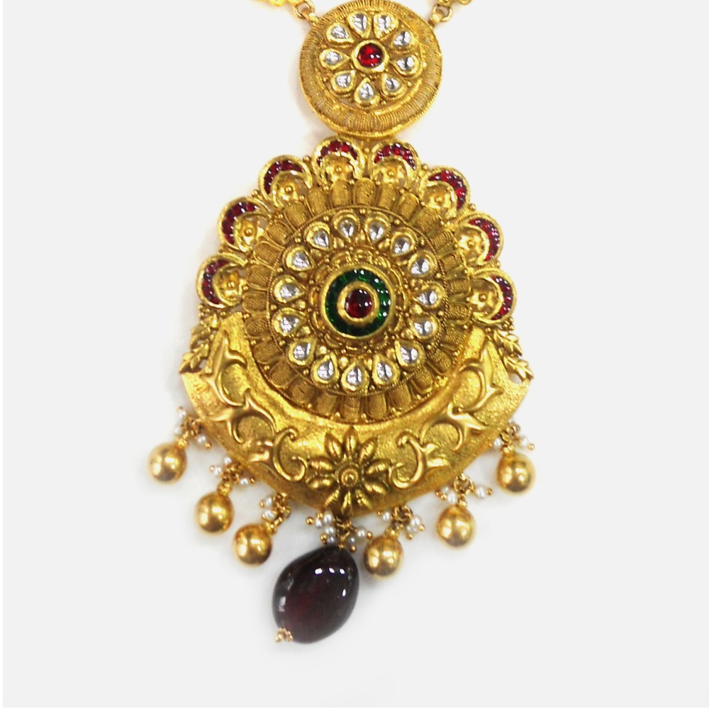 916 Gold Antique Long Necklace Set RHJ-0015