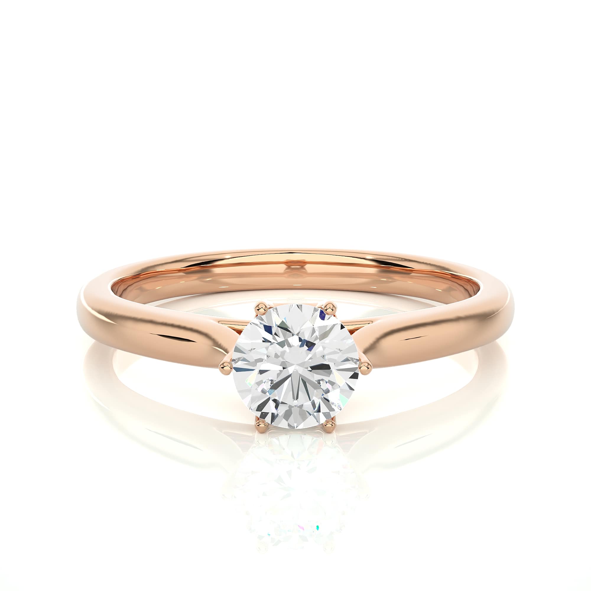 Solitaire Ring with Round Shaped Diamond RG