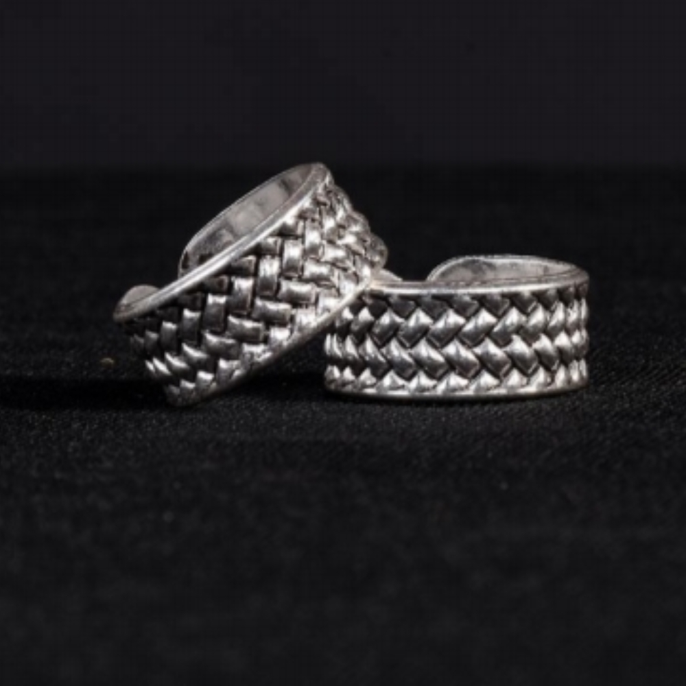 Silver Fancy Design Toe Rings