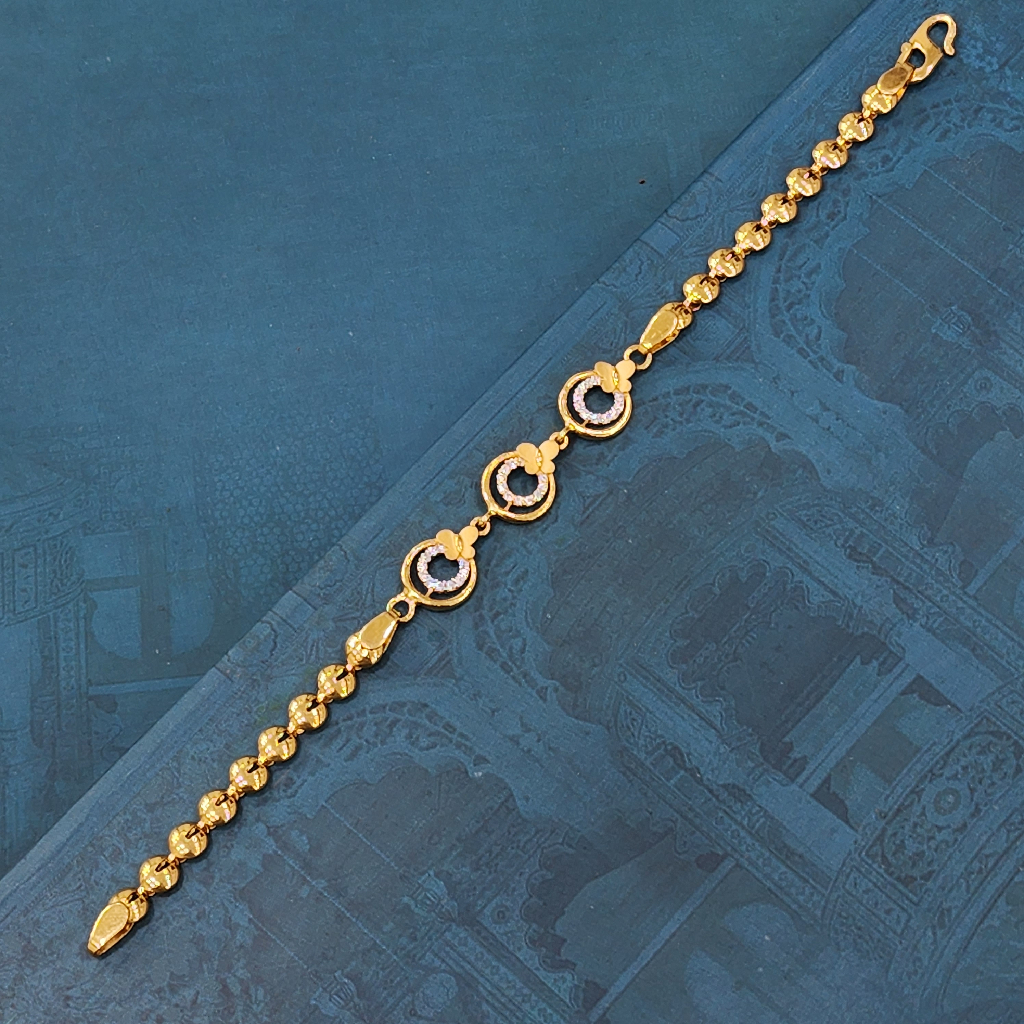 22k gold exclusive butterfly design ladies bracelet