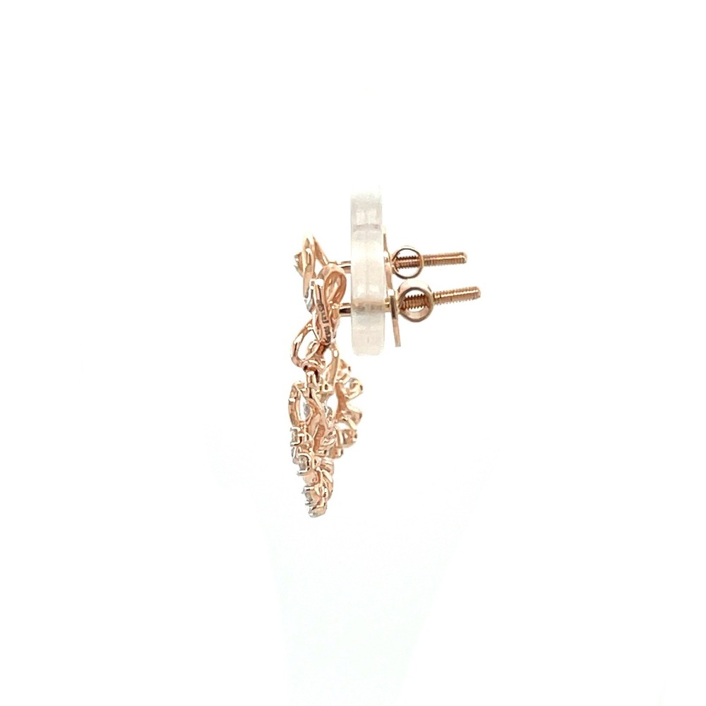 Pendaison Earring Top in 0.20 carats Diamond and 14k Rose Gold