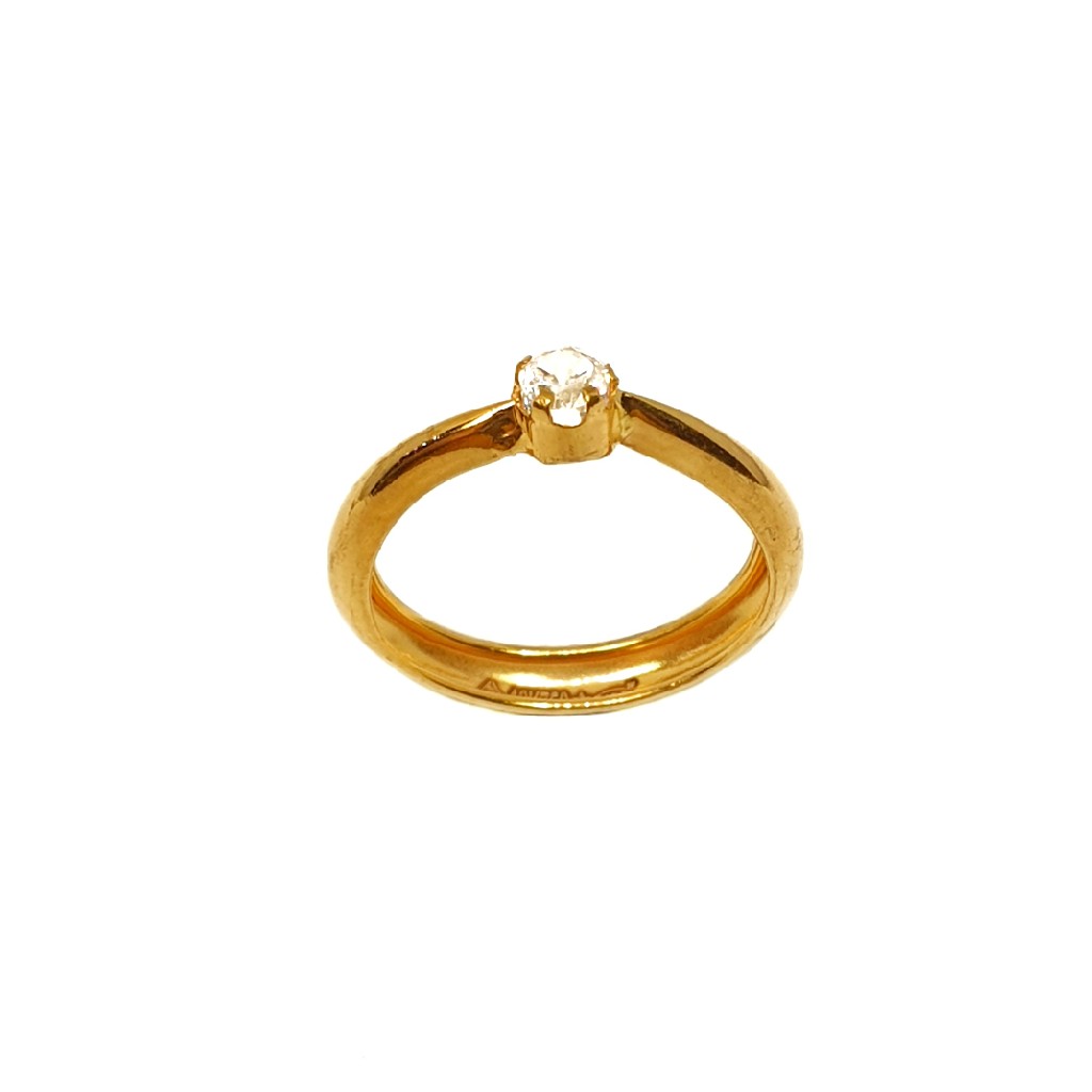 18K Gold Round Shaped Solitaire Diamond Ring MGA - LRG1085